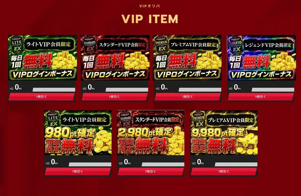 エクストレカVIP特典