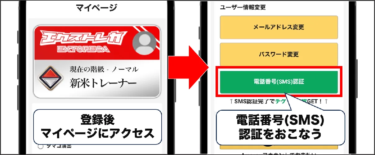 エクストレカチケット4枚獲得する手順5
