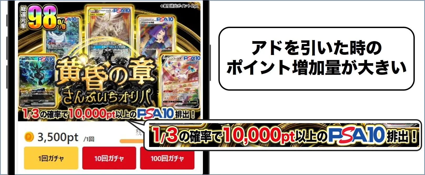 ポケットクロス アドの際にポイントが130%以上で返ってくる