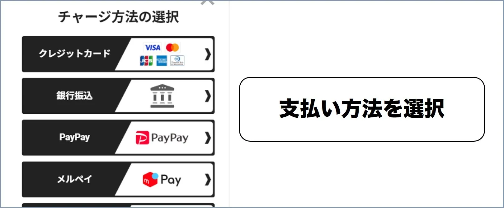 支払い方法を選択