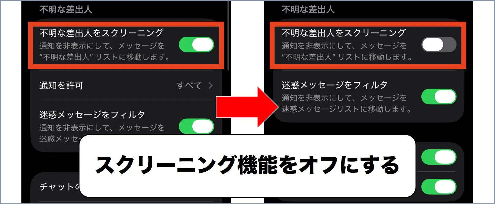 SMSの受信設定に問題がある