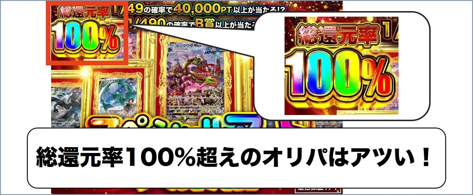 TORAオリパ総還元率100%超え